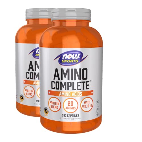 NOW Foods Sports Amino Complete 360 Veg Capsules (Pack of 2) for Athletes
