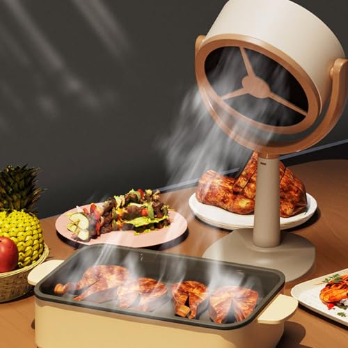 Portable Range Hood Kitchen, Large Suction Strong Wind Desktop Range Hood Exhaust Fan with Filter Cotton for Home Barbecue, Hot Pot