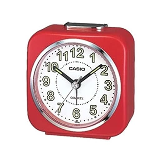 Casio Tq-143-4 Table Top Travel Alarm Clock Red