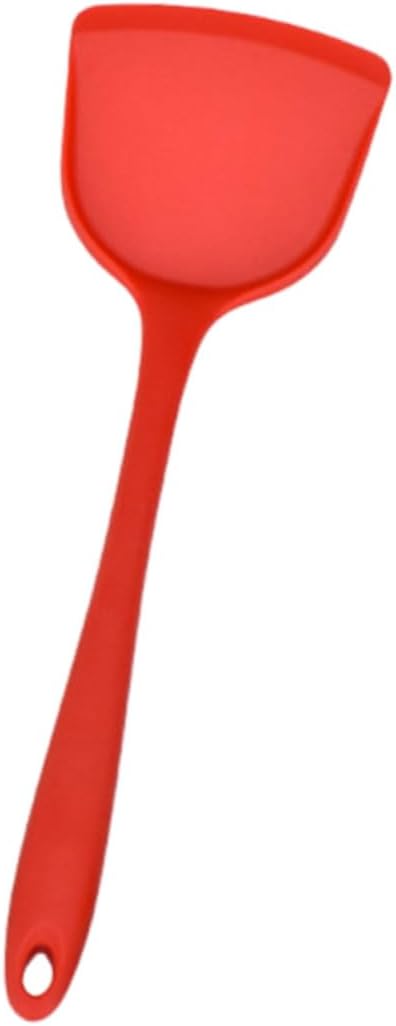 Seamless Silicone Spatula Turner for Nonstick Pans, Red