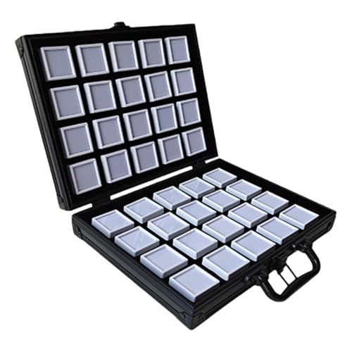 Multipurpose Aluminum Alloy Gemstones Storage Case with Flocking Sponge Interior for Protective and Display Solution Foam Insert