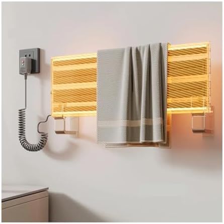 Smart Electric Towel Warmers Bathroom Disinfection Electric Heated Towel Rack Punch-Free Constant Temperature Bath Towel Rack(A 40x19.2x7.6cm) image 4