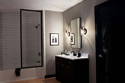 Kichler Braelyn 9.5" 1 Light Wall Sconce With Clear Seeded Glass Olde Bronze® #TOP6