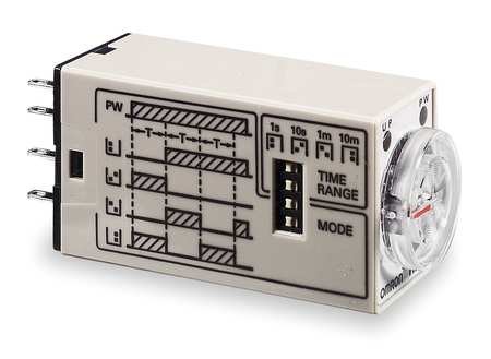 OMRON H3YN-4 AC100-120 H3Y Series, Timer, ON DELAY Interval, 4PDT, Single Contact, Solid State, Short-TIME Range, 100-120 VAC, 0.1S-10M, Four-Mode, BIFURCATED Contacts, 50/60 HZ