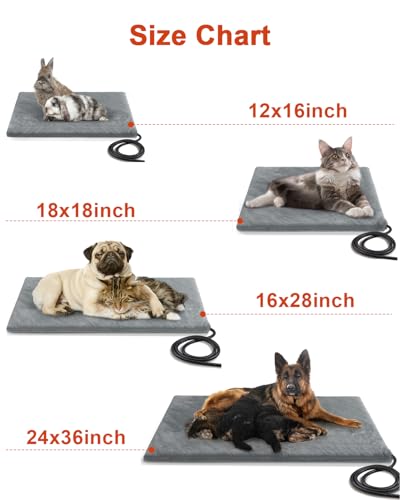 Lamlingo PET HEATING PAD Extremely Waterproof Heated Cat Dog Bed Outdoor & Indoor,Multi-Size Heated Dog Cat Blanket Mat,Pet Heater Warmer thumb #4