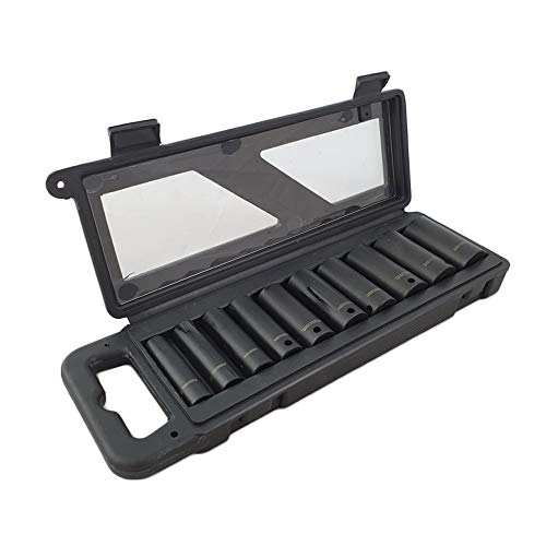 Schlagschrauber Nüsse 3/8" 10-24 mm Sechskant 10-tlg. Steckschlüssel-Satz Cover