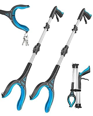 KEKOY 36 Inch Grabber Reacher Tool, 2 Pack, Foldable Pickup Tool
