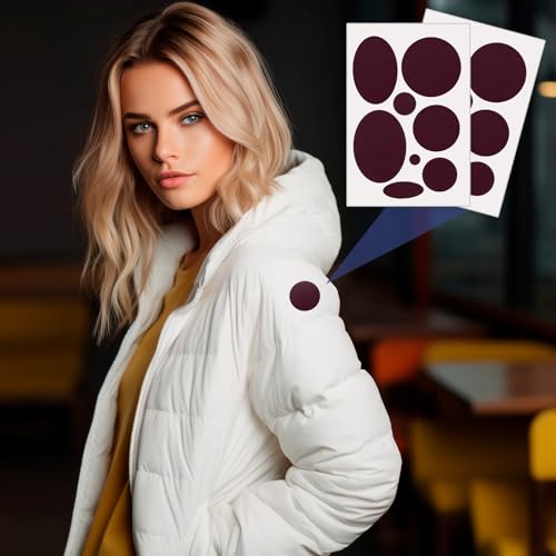 SmallCat 16 peças de adesivos de reparo de jaqueta vermelha escura, adesivos de nylon autoadesivos,