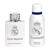Fragancia fresca Real Madrid Set de Eau de Toilette para hombre y Spray de Cuerpo, para hombre
