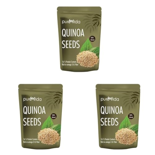 Image of Purevida Premium Quinoa Seeds 200g | 100% Wholegrain Superfood | High in Protein, Fiber & Essential Nutrients | Gluten-Free Ideal for Weight Management | Perfect for Salads, Breakfast & Healthy Meals