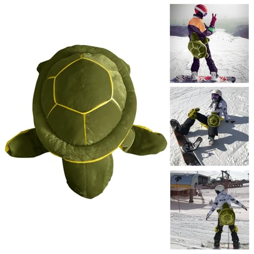 Ski Schutzausrüstung Turtle für Kinder Damen Herren,Schildkröte Skateboard Hüftprotektor Knieschoner,Snowboard Skifahren Hip Butt Pad (Green, 50CM)