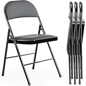 Sweetcrispy Folding Chair 4 Pack, L...