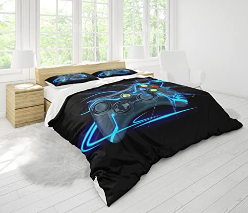 Miniatura 2 de Shuaig Funda Nórdica De Juego Juego De Ropa De Cama Para Gamepad Juego De Ropa De Cama Colcha Y Funda De Almohada De Microfibra Con Estampado Sábanas. Asa Nueva, 200 X 200 Cm