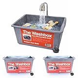 The Washbox Paint Tray for Brush Clean Up Large Insert for Sinks to Make Paint Cleanup Easy (2, Gray)