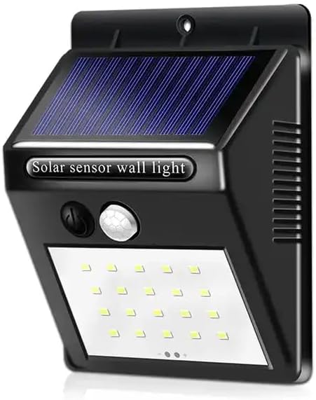 ASGTRADE 1 Pack 20 Led Solar Motion Sensor Light, Plastic Outdoor Weatherproof for Driveway Garden Path Yard Outdoor, Home Decoration