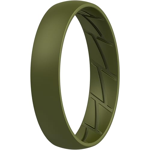 Image of ThunderFit Silicone Rings for Him and Her, Rubber Engagement Bands Unisex - 1 /4 /5 /7 /8 Variety Multipack