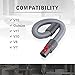 LANMU Flexible Extension Hose Attachment Compatible with Dyson V15 V12 V11 V10 V8 V7 Outsize Absolute Animal Motorhead Gen5 Cordless Vacuum Cleaner (20 to 60 Inch)