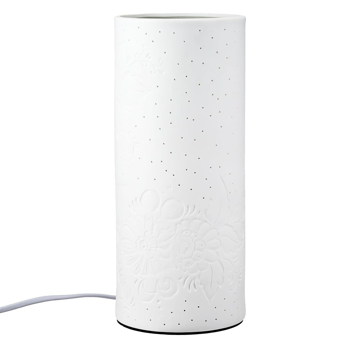 GILDE Tischleuchte Porzellan weiß Höhe 28 cm Ø 12 cm Beleuchtung Dekoration Innenraum Design Frühlingsdeko