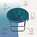 Urban Lifestyle Colorblock Micromink Saucer™ Chair with Black Legs, Teal/Blue