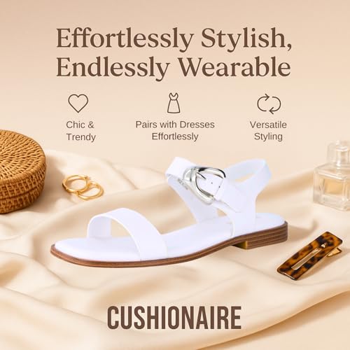 CUSHIONAIRE Cello Women's Ankle Strap Sandal With Cushioned Footbed and Adjustable Buckle3