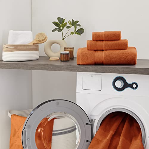 Cozyart Orange Bath Towels Set For Bathroom Turkish Cotton Thick Soft Absorbent Durable 650 Gsm Towel Set Of 6, 2 Large Bath Towels, 2 Hand Towels, 2 Washclothes #TOP3