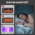 Cillso Montre Connectée Homme Femme 1,95" HD, Smartwatch avec Appels Bluetooth, 112 Modes Sportifs, Cardiofréquencemètre, SpO2, Sommeil, Étanchéité IP68, Montre Sport pour Android iOS