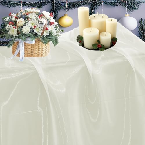 70 Yard Organza Fabric 44" Wide for Wedding Event Décor - Ivory