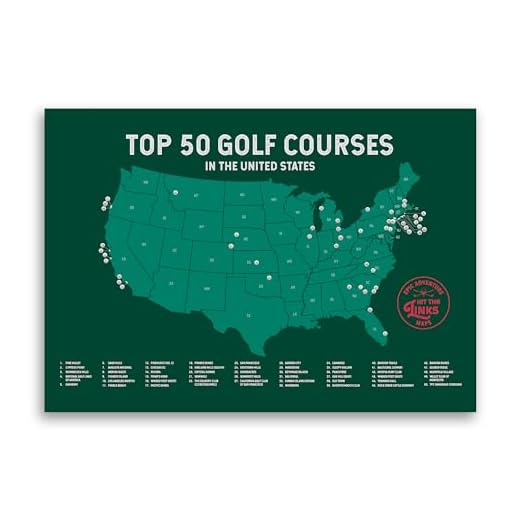 Interactive Golf Course Push Pin Map