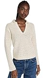 Vince Womens Textured Baja Pullover, Cream, Medium