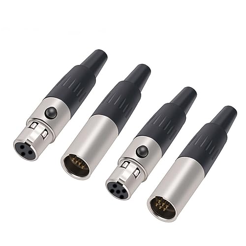Connecteur Mini XLR 4 broches femelle lot de 10 fiches de rechange pour câble micro
