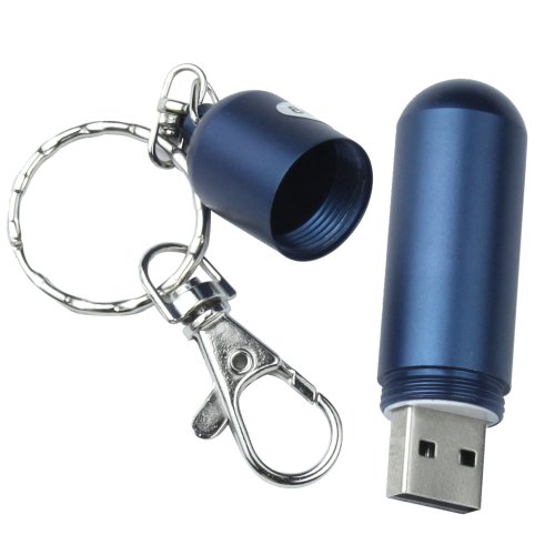 niceeshop(TM) Blue 8GB Capsule Aluminum Alloy USB Flash Memory Drive With A Keychain