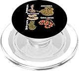 Verschiedene Arten von Schlangen für Reptilienzoo-Schlangenliebhaber PopSockets PopGrip für MagSafe