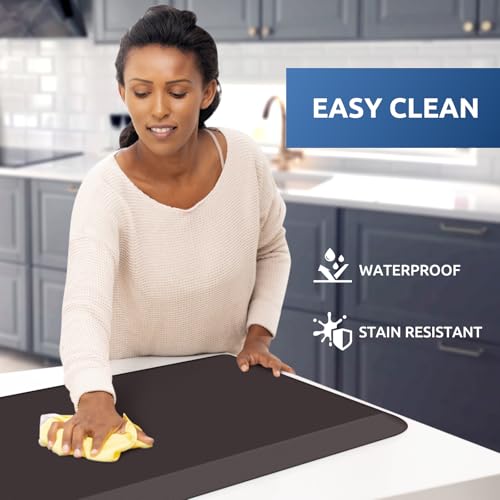 Image of KitchenClouds Kitchen Mat Cushioned Anti Fatigue Kitchen Rug Non Slip Standing Mat Comfort Floor Mats for Sink Office (17.3 inchx60 inch- 0.8inch)