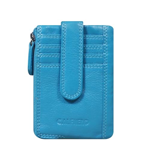 Image of Calfnero Genuine Leather Card Holder & Key Case for Men & Women | Slim Wallet with Zipper Pocket, Card Slots & Key Chain | Compact Travel Organizer