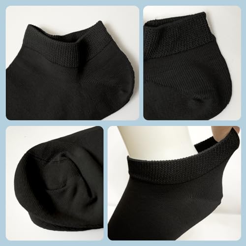 Image of 6 Pairs Ankle Socks for Women Breathable Cotton Socks Anti Slip Low Cut Soft Casual Socks