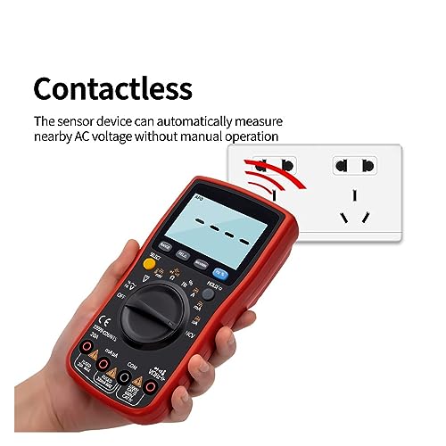 Multimètre Numérique 19999 Compte DELURA True Rms Testeur Transistor Capacité Rouge