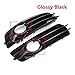 YINYANG swaiwai 2pcs A3 8P S- Línea Niebla Luz Grille Frontal Fog Fog Light Light LÁMPARA LÁMPARA Cubierta Parrilla Ajuste Ajuste para Audi A3 8P S- Línea 2009-2012 (Color : Glossy Black)