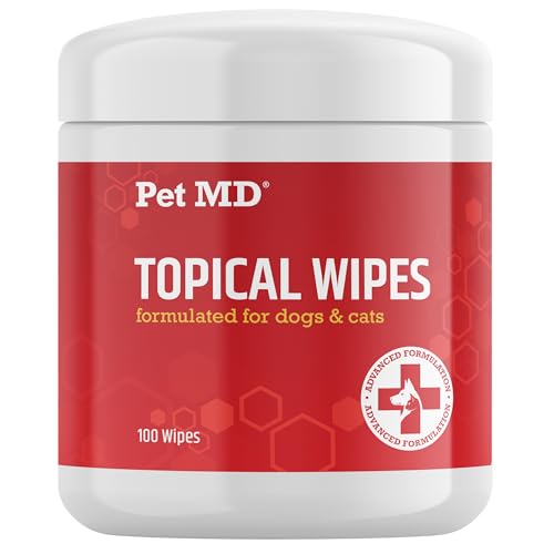 Pet MD Topical Wipes for Dogs and Cats - 100 Count