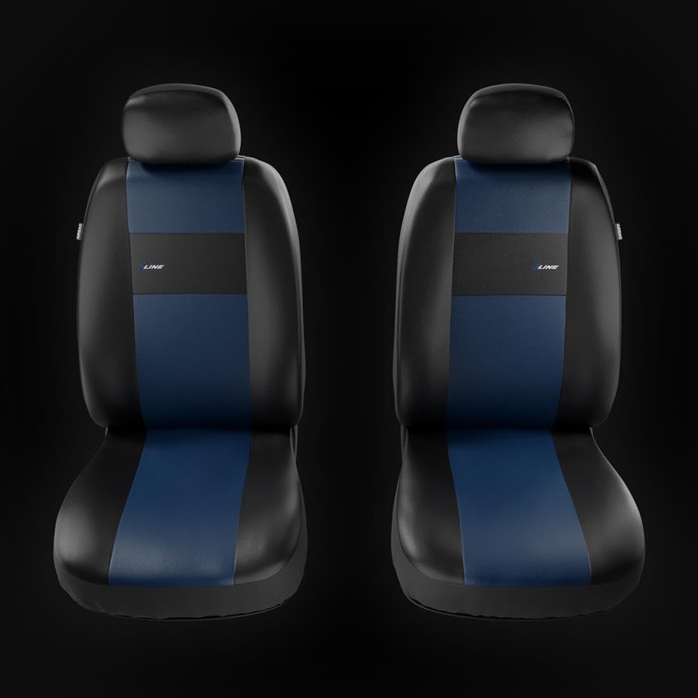Mossa Fundas Asientos Coche aptas para Renault Kangoo 1997-. 2XL-BL | I, II, III - Furgoneta