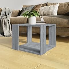 Willood Tavolino da Salotto Rovere Fumo 40x40x43cm Legno Ingegnerizzato Grigio sonoma