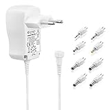 8 adaptadores de corriente incluidos: conector de 2,5 mm, conector de 3,5 mm y conector cilíndrico de 3,5 x 1,35 mm, 4,0 x 1,7 mm, 5,0 x 2,1 mm, 5,5 x 1,5 mm, 5,5 x 2,1 mm y 5,5 x 2,5 mm