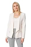 96% Polyester 4% Elastan Roman Originals Damen Texturierte Jacke mit Zipp-Detail - Damen Blazer, Jacke, Kragen, Einreiher, lässig-elegant, Büro, abends, Vorstellungsgespräch, leichtes Material - Rosa - Größe 38