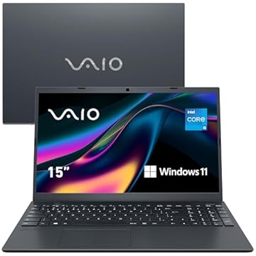 Notebook VAIO FE15, 15.6'' FHD, 12th, Intel Core i5, 16 GB 512GB SSD, Windows 11, Cinza - com Alexa Integrada - B2621H