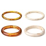 【Premium Acrylic Resin Construction】 Crafted from durable, fade-resistant acrylic resin, these chunky bangles offer lightweight comfort with the elegant look. Perfect for stacking or wearing solo. 【Trendy & Versatile】 Features wide geometric designs ...