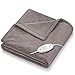 Price comparison product image Beurer HD75UK Electric Throw - Grey | Breathable Heated Throw for Sofa and Bed | Ultra-Soft Fleece Fibres | 6 Temperature Settings | Automatic Switch-Off | Machine-Washable | 180 x 130 cm