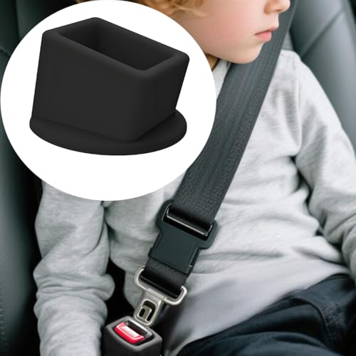 Image of Bittwee Seat Belt Buckle Holder Car Seatbelt Fixer, Black | Silicone construction, soft contact feel, anti-slip surface, easy daily access, auto accessories
