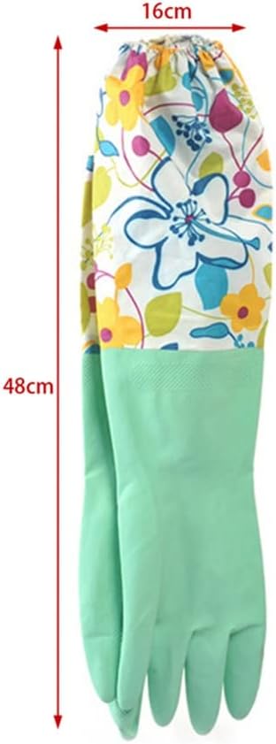 Waterproof Household Glove Dishwashing Cleaning Rubber Long Sleeves Dish Washing