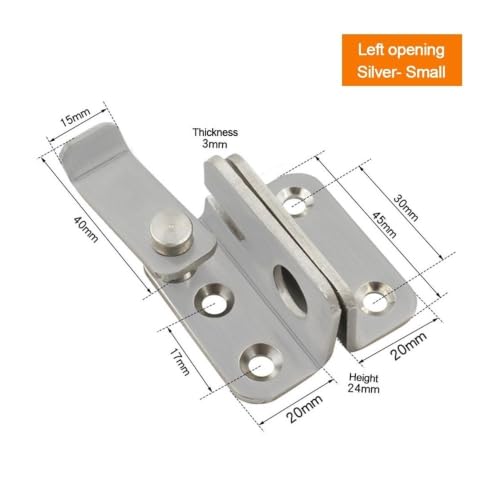 Perno de puerta de acero inoxidable L para proteger con estilo tu estudio, salón o dormitorio 3