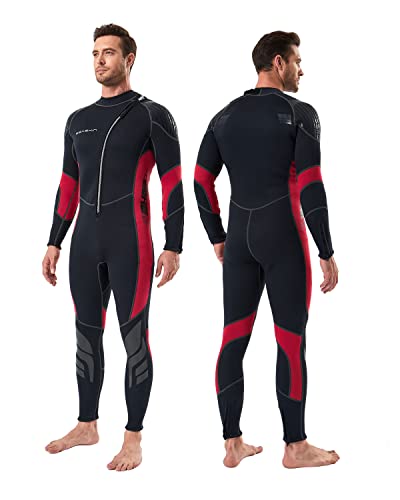 Seaskin Wetsuits for Males Girls 3mm Entrance Zip Full Wetsuit