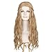 Miss U Hair Synthetic Long Wavy Brown Wig with Braid Cosplay Anime Wig C136-A02
